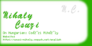 mihaly csuzi business card